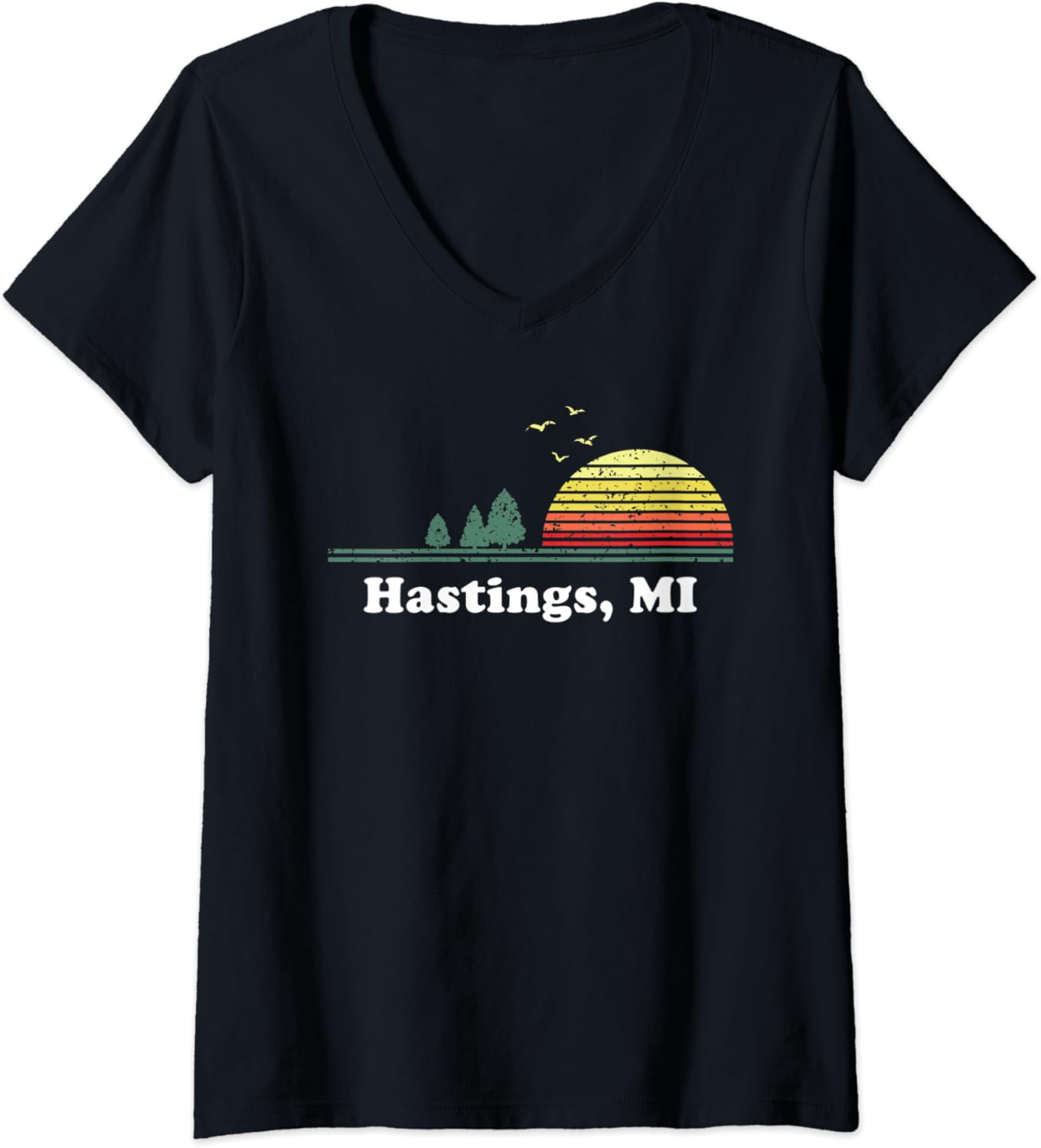 Womens Vintage Hastings, Michigan Home Souvenir Print V